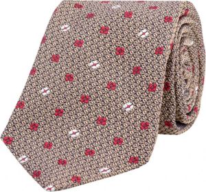 Kiton Luxe zijden stropdas voor een verfijnde uitstraling Beige Heren