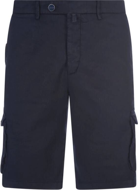 Kiton Nachtblauwe Cargo Bermuda Shorts Blauw Heren
