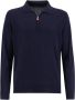 Kiton Navy Blue Zip Polo Shirt voor Heren Blauw Heren - Thumbnail 1