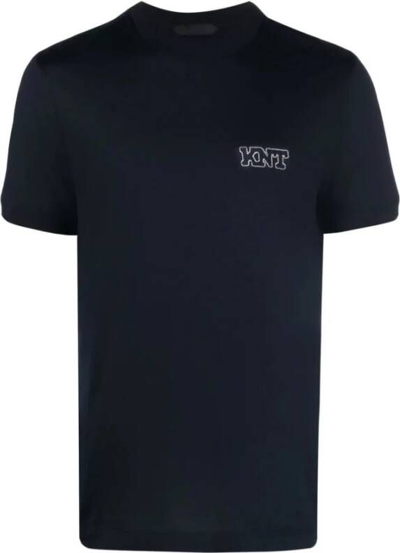 Kiton Navyblauw Katoenen T-shirt voor Heren Blauw Heren