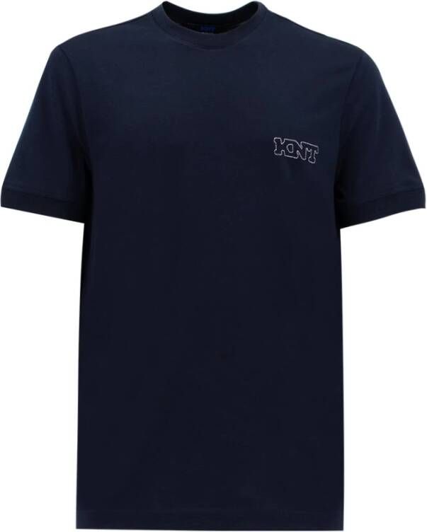 Kiton Nieuwe Texturen T-Shirts Blauw Heren