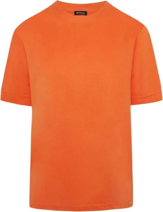 Kiton Oranje Katoenen T-Shirt Oranje Dames