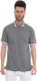 Kiton Polo Met Korte Mouwen En Halve Rits Grijs Heren - Thumbnail 1