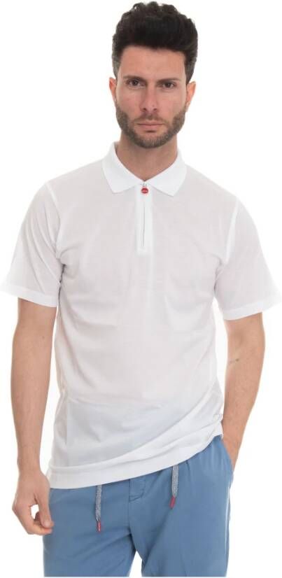 Kiton Polo shirt met korte mouwen Wit Heren