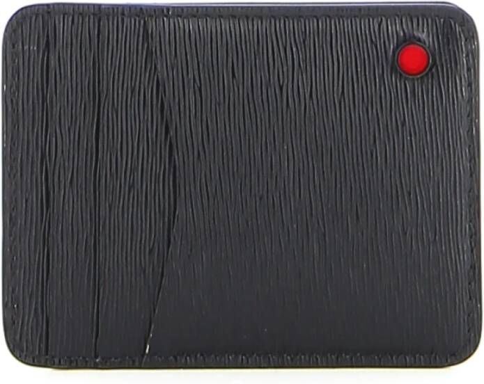 Kiton Portemonnee van textuurleer met logo detail Zwart Heren