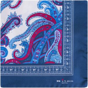 Kiton Silky Scarves Blauw Heren