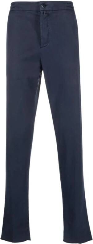 Kiton Slim-Fit Broeken voor de Moderne Man Blauw Heren