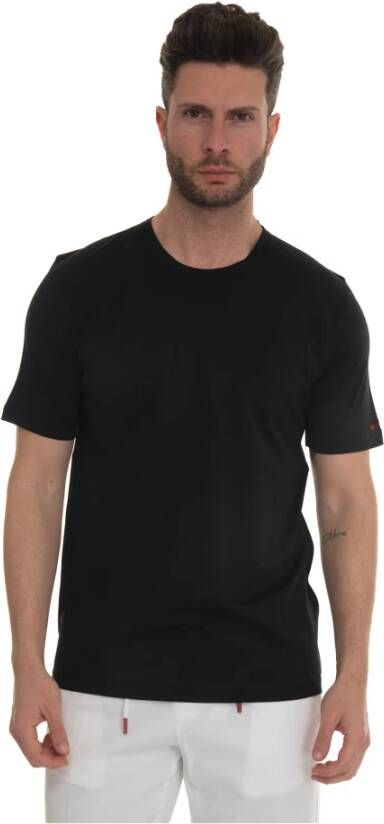 Kiton Stijlvolle Katoenen T-shirt Zwart Heren
