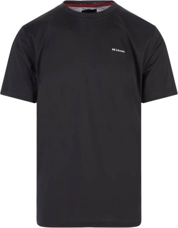 Kiton Antraciet Katoenen T-shirt voor Heren Grijs Heren