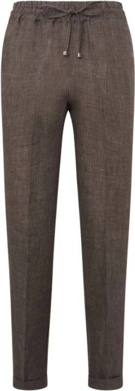 Kiton Tapered Trousers Bruin Dames