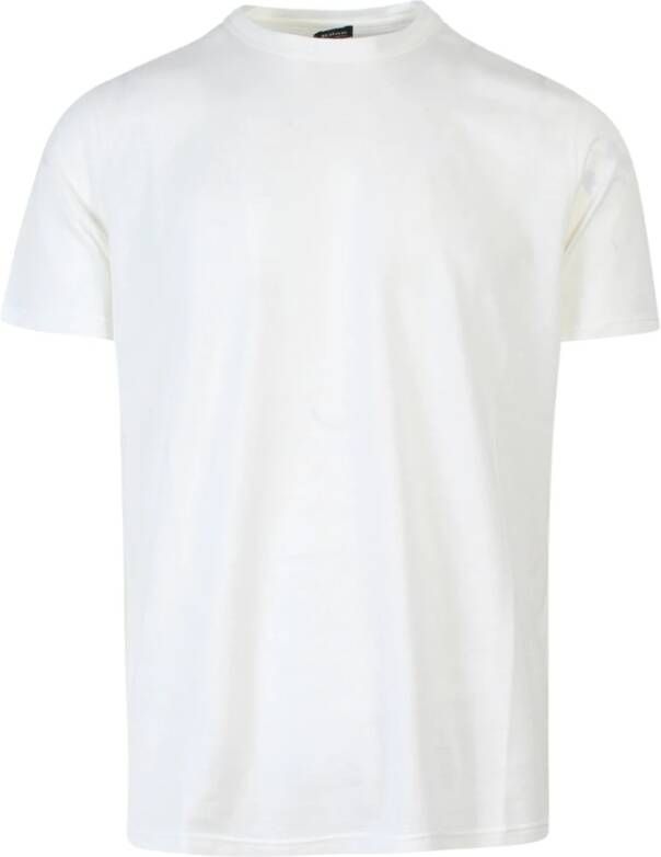 Kiton Umk0103 Crew Neck T-Shirt Wit Heren