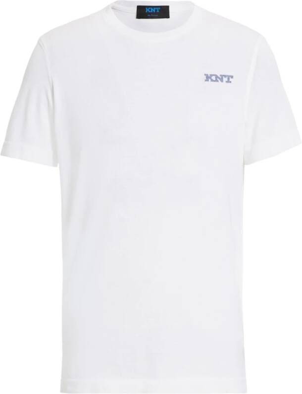 Kiton Urban Textuur Crewneck T-Shirt White Heren