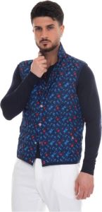 Kiton Vest with buttons Blauw Heren
