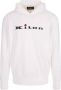 Kiton Witte Katoenen Hoodie met Bedrukt Logo White Heren - Thumbnail 1