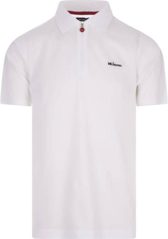 Kiton Witte Katoenen Polo Shirt voor Heren White Heren