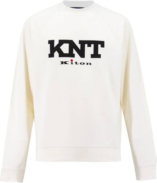 Kiton Witte Linnen Geplooide Overhemd Ss23 White Heren