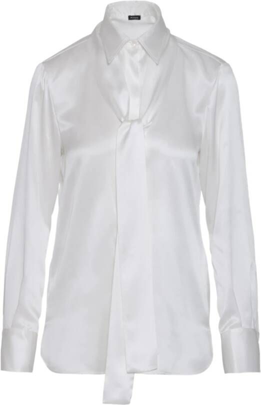 Kiton Zijden Overhemd Wit Dames