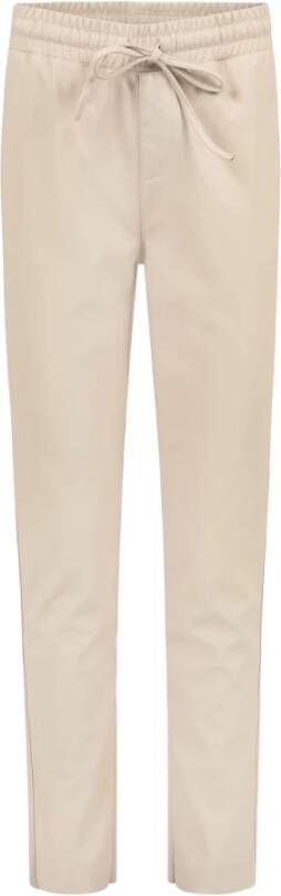 Knit-ted Faux leather jogger Colette zand