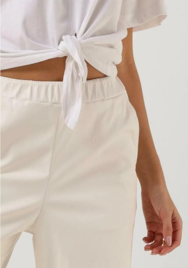 Knit-ted Faux leather broek Sally Naturel - Foto 4