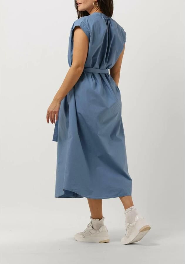 Knit-ted Geruite Midi Jurk Lichtblauw Blue Dames - Foto 2