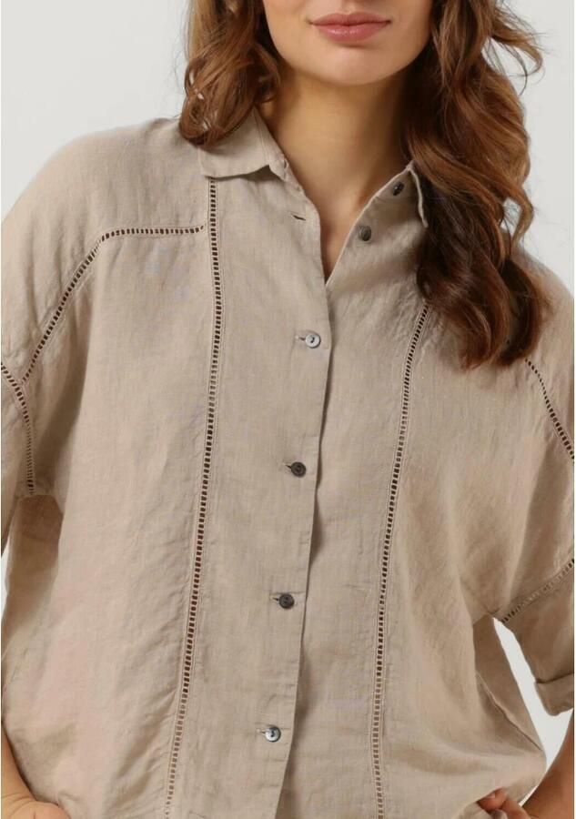 Knit-ted Kate Blouse in Zandkleur Beige Dames