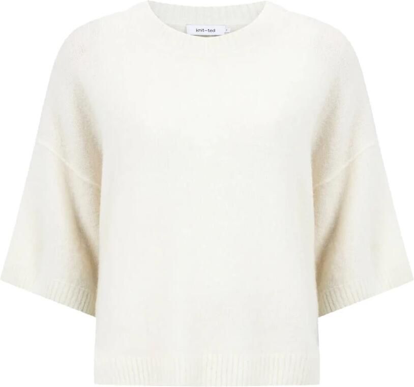 Knit-ted Korte Mouw Pullover Megan Beige Dames - Foto 4