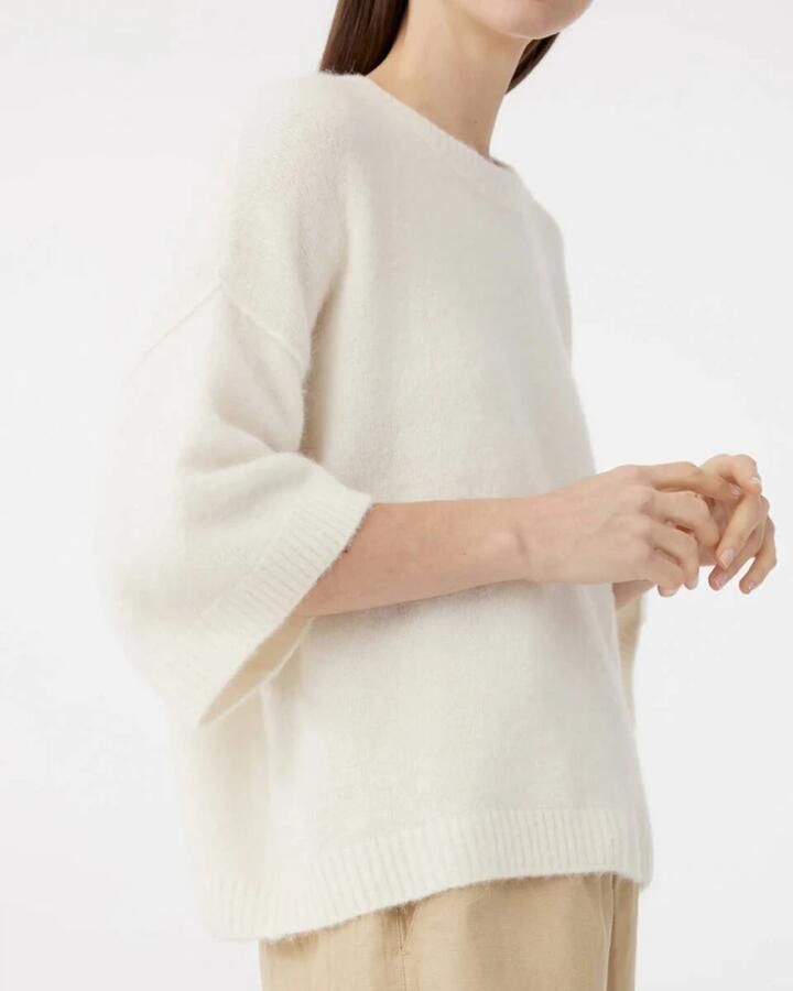Knit-ted Korte Mouw Pullover Megan Beige Dames - Foto 2