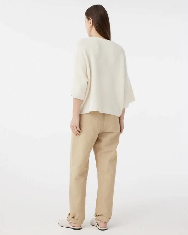 Knit-ted Korte Mouw Pullover Megan Beige Dames - Foto 3