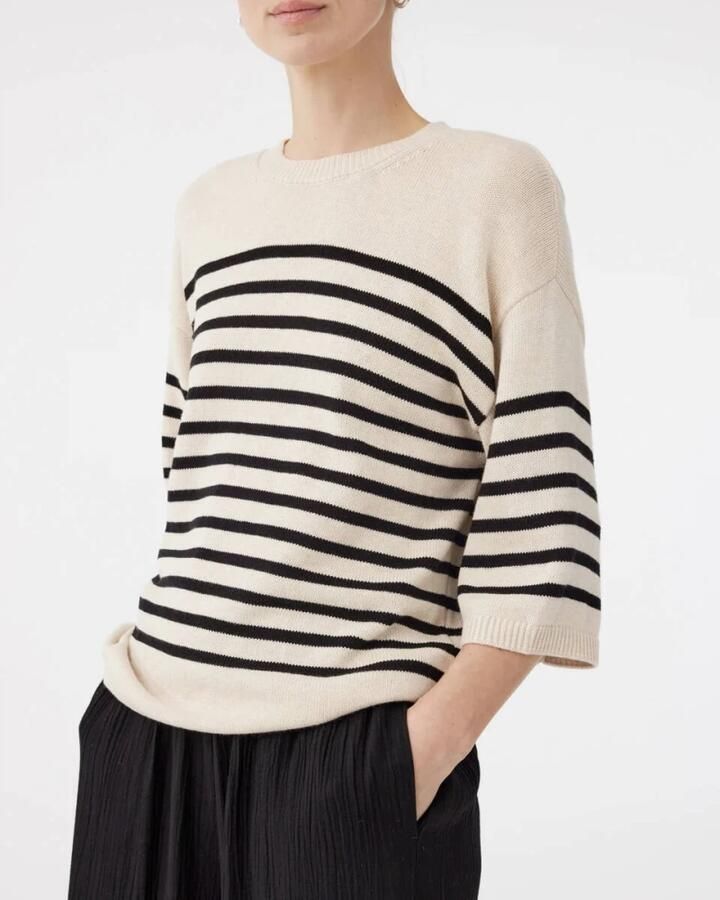 Knit-ted Korte Mouw Pullover Nanda Beige Dames - Foto 6
