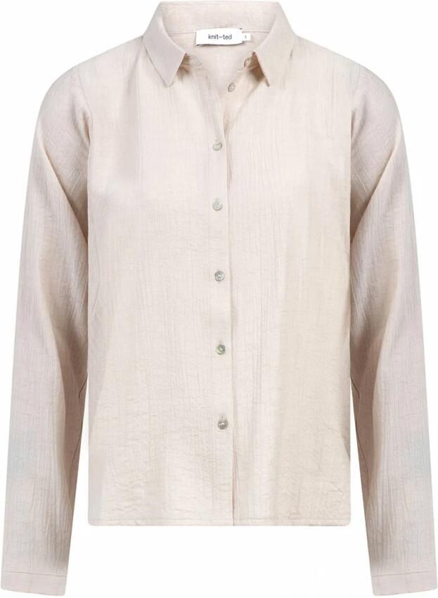 Knit-ted Lange Mouw Blouse Rosan Beige Dames - Foto 7