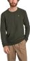 Knowledge Cotton Apparel KnowledgeCotton Apparel Trui Field Donkergroen Groen Heren - Thumbnail 2