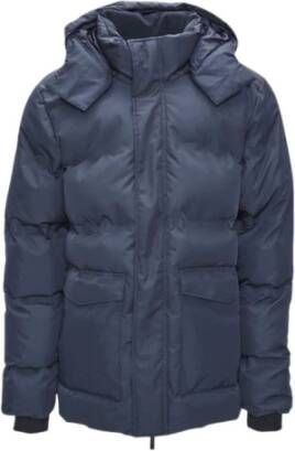 Knowledge Cotton Apparel Fjord puffer jas grs veganistisch Blauw Heren