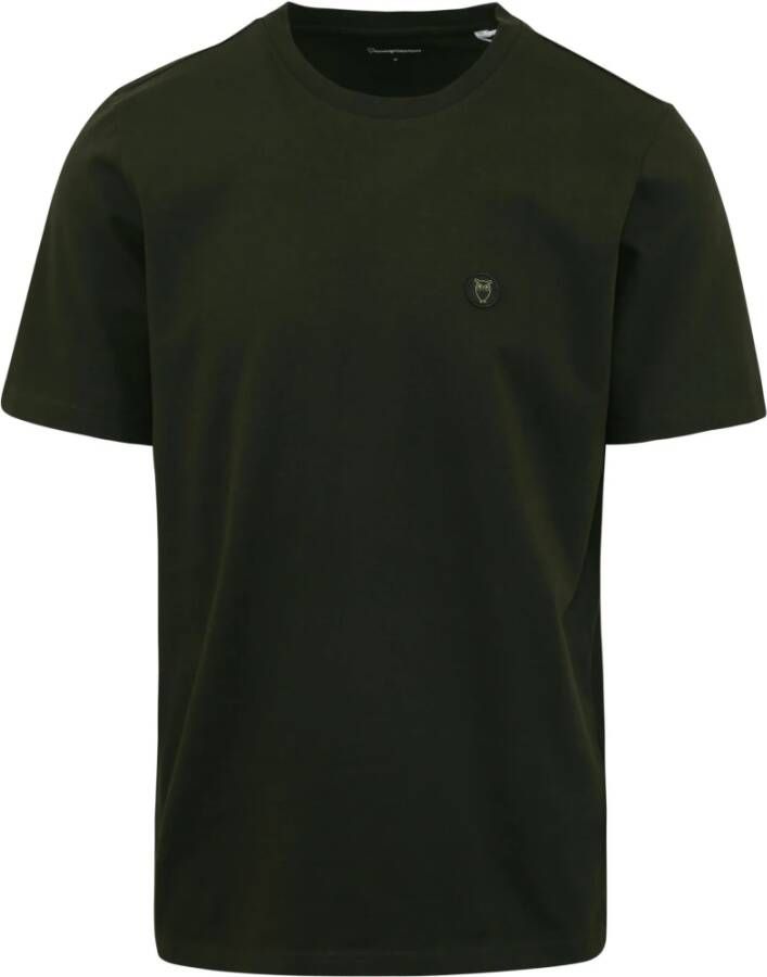 Knowledge Cotton Apparel KnowledgeCotton Apparel T-shirt Donkergroen Groen Heren