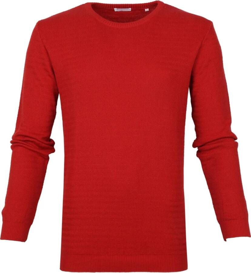 Knowledge Cotton Apparel Trui -golven Rood Heren