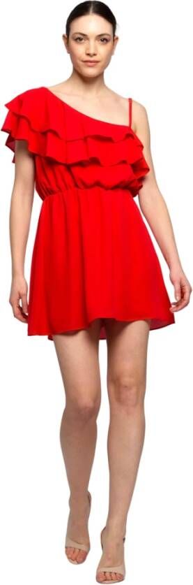 Kocca Asymmetrical mini dress Rood Dames