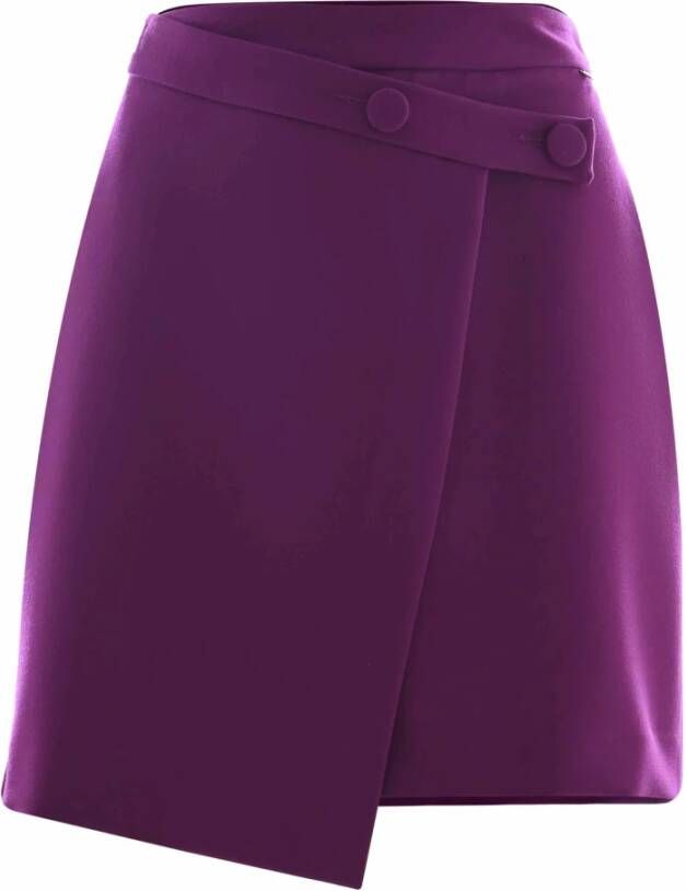 Kocca Asymmetrische Korte Rok Purple Dames