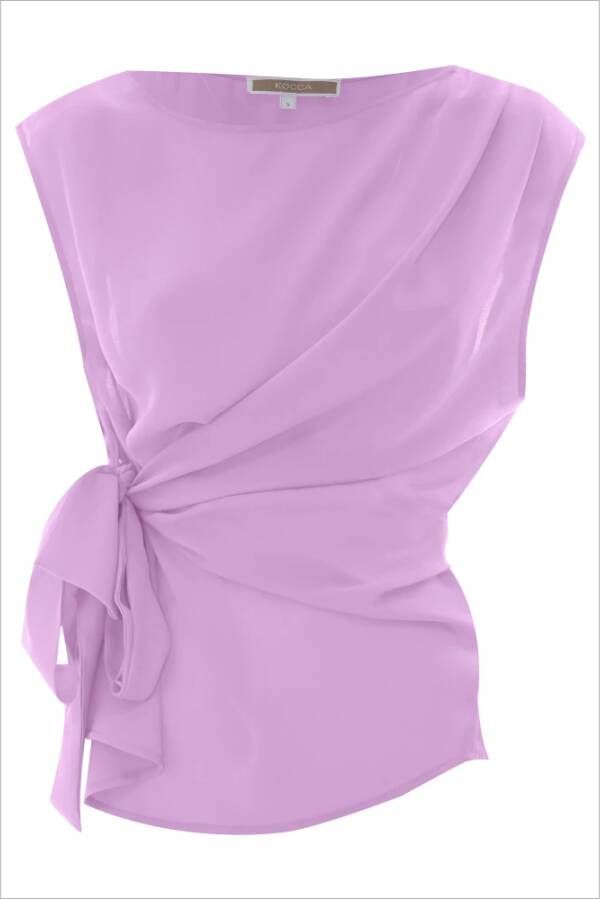 Kocca Blouse with a bow on the side Roze Dames