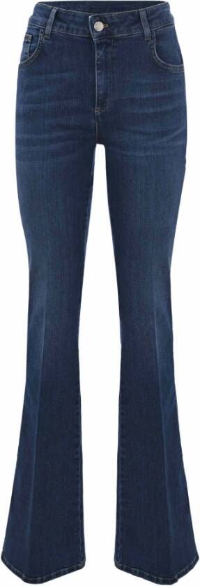 Kocca Bootcut Straight Jeans die je figuur flatteert Blauw Dames