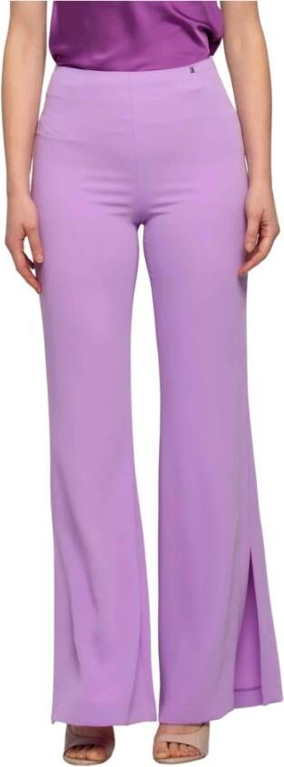 Kocca Broek met hoge taille en zijsplit Purple Dames