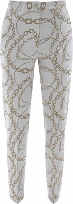 Kocca Cigarettebroek met kettingpatroon Meerkleurig Dames