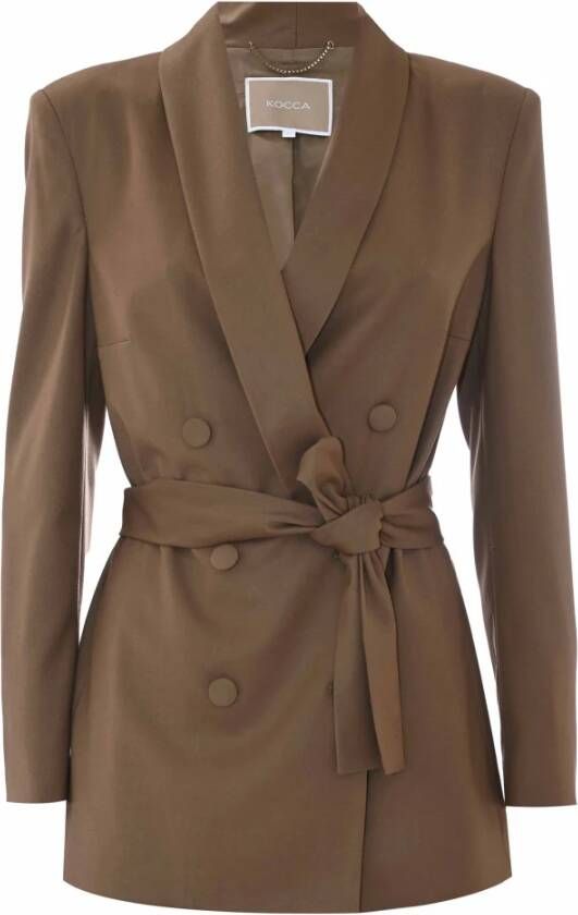 Kocca Damesjas in effen kleur met overslag Yellow Dames