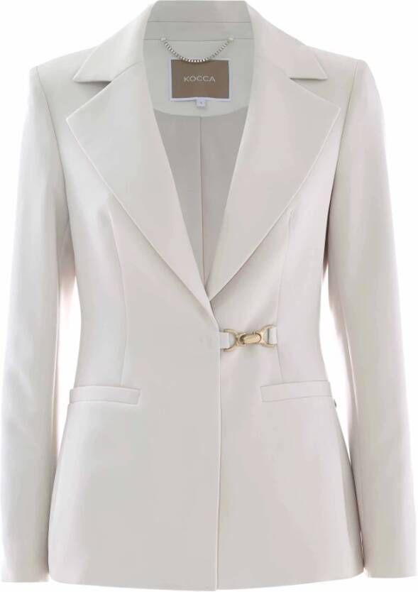 Kocca Polyester blazer met unieke gouden sluiting Beige Dames