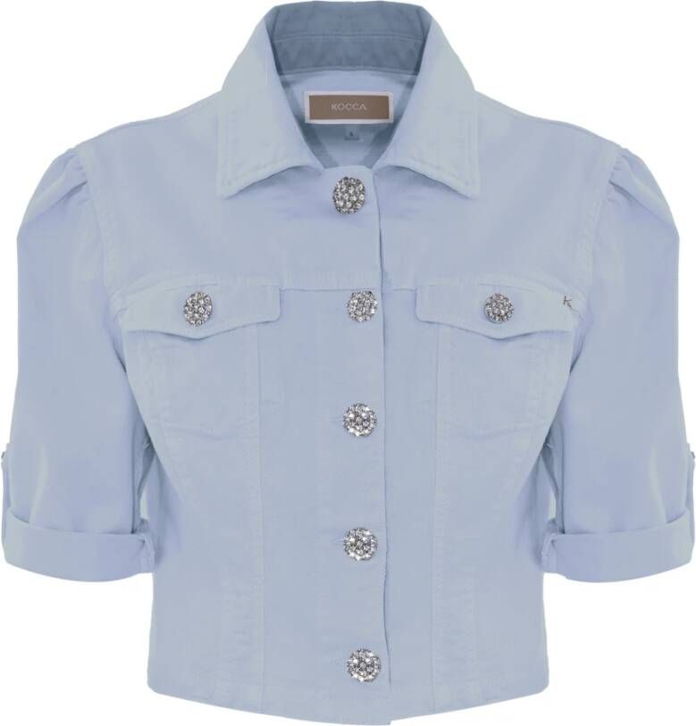 Kocca Denim Jack met Juweelknopen Blauw Dames