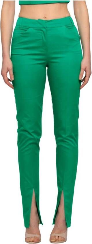 Kocca Design gesneden rechte broek Groen Dames