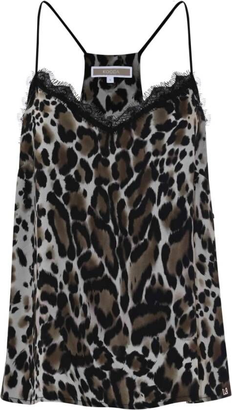 Kocca Dierenprint Kant Top Meerkleurig Dames