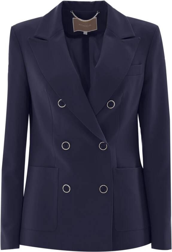 Kocca Dubbelrijige Blazer Blauw Dames