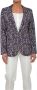 Kocca Viscose jasje met abstracte blauwe bloemen Blauw Dames - Thumbnail 3