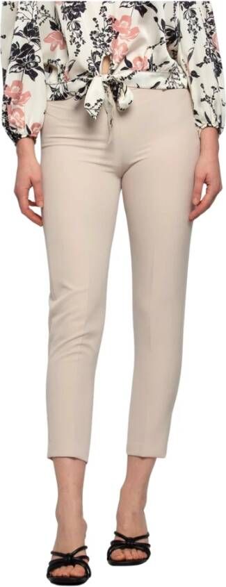 Kocca Elegante Gesneden Modieuze Broek Beige Dames