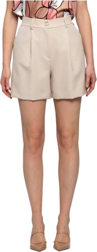 Kocca Elegante Shorts met Plooien Beige Dames