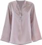 Kocca Elegante zijden blouse met kimono mouwen Roze Dames - Thumbnail 1